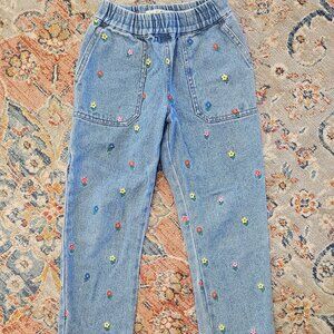 Boden flower pullon jeans